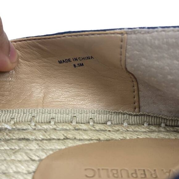 Banana Republic Navy Blue Suede Spadrilles 8.5us - Picture 3 of 6